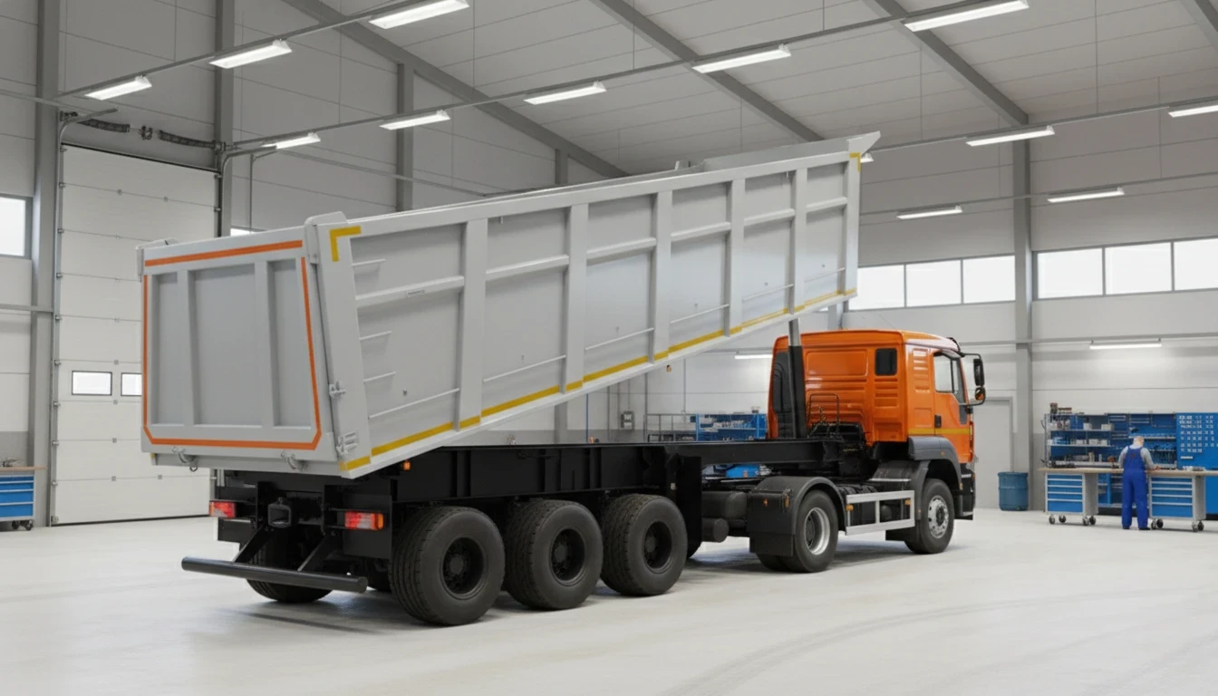 Tip Trailer Front View